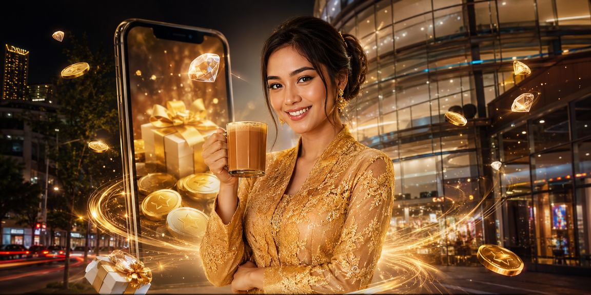 Pengguna Johor Bahru mendaftar untuk bonus permainan meja dengan pakaian kebaya